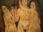 Egon Schiele : Trois Femmes Debout, 1918