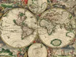 Carte du Monde, Produced in Amsterdam, 1689
