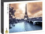 La Tour Eiffel par Temps de Pluie en Hiver
