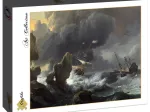 Ludolf Backhuysen : Ships in Distress off a Rocky Coast, 1667