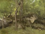 Jean-Baptiste-Camille Corot : Rochers en Forêt de Fontainebleau, 1860-1865