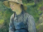 Camille Pissarro : Jeune Paysanne avec un Chapeau de Paille, 1881