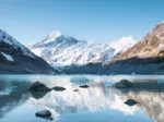 Réflexion sur le Mont Cook dans Hooker Lake, Parc national Aoraki, Nouvelle-Zélande