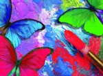 Papillons en Peinture