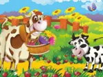 Puzzle en Bois - Vache Romantique