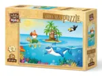 Puzzle en Bois - Poule en Vacances