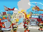 Puzzle en Bois - Pompiers Héros