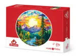 Puzzle Rond - Alpes En Vitrail
