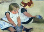 Mary Cassatt : Enfants jouant à la Plage, 1884
