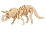 2 Puzzles 3D en Bois - Triceratops et Tyrannosaurus Rex