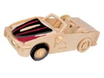 Puzzle 3D en Bois + Peinture - Voiture de Sport