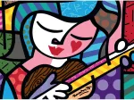 Romero Britto - Girl with guitar