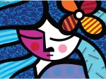 Romero Britto - Girl with flower