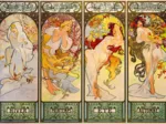 Mucha - Four Seasons, 1900