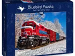 Red Train In The Snow