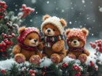 Petits Oursons sous la Neige