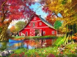 Sunny Autumn At The Barn