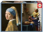 2 Puzzles - La Jeune Fille à la Perle & La Laitière. Johannes Vermeer