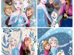 4 Puzzles Progressifs - La Reine des Neiges