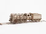 Puzzle 3D en Bois - Steam Locomotive with Tender