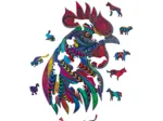 Puzzle en Bois - Le Coq Chanteur