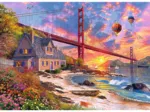 Puzzle en Bois - Sunset at Golden Gate
