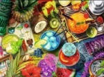 Puzzle en Bois - Cocktails Colorés
