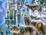 Loups devant le Château