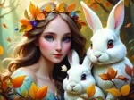 Lady and Bunnies