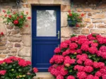 Maison bretonne et fleurs