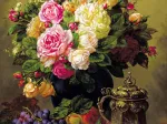 Jean-Baptiste Robie - Still Life with Roses