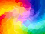 Rainbow Gradient Poligonal Swirl