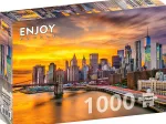 L'horizon de la Ville de New York au Crépuscule