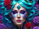 Gothic Flowers Portrait