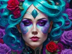 Gothic Flowers Portrait