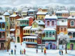 Snow in Old Tbilisi
