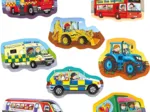 8 Puzzles - Véhicules (4 à 16 Pièces)