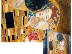 Gustav Klimt : Le baiser (détail)