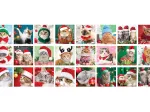 Calendrier de l'Avent - Moustaches de Noel - 24 Puzzles