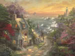 Thomas Kinkade - Le Cottage et le Phare