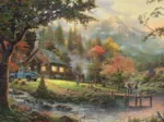 Thomas Kinkade : Idylle au bord de la rivière