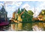 Puzzle en Bois Découpé à la Main - Claude Monet - Canal À Zaandam
