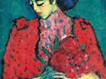 Puzzle en Bois Découpé à la Main - Alexandre Von Jawlensky - Fille Aux Pivoines, 1919