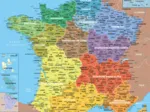 Puzzle en Bois Découpé à la Main - Carte De France Des Régions