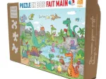 Puzzle en Bois Découpé à la Main - Cacouault - Dinosaures