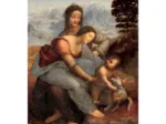 Puzzle en Bois Découpé à la Main - Léonard De Vinci - Vierge À L'Enfant Et Sainte Anne