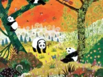 Puzzle en Bois Découpé à la Main - Thomas - Les Pandas