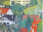 Puzzle en Bois Découpé à la Main - Gustav Klimt - Les Maisons Sur Le Lac