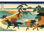 Puzzle en Bois Découpé à la Main - Hokusai : Les Champs De Sekiya