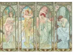 Puzzle en Bois Découpé à la Main - Alfons Mucha - Les Heures Du Jour